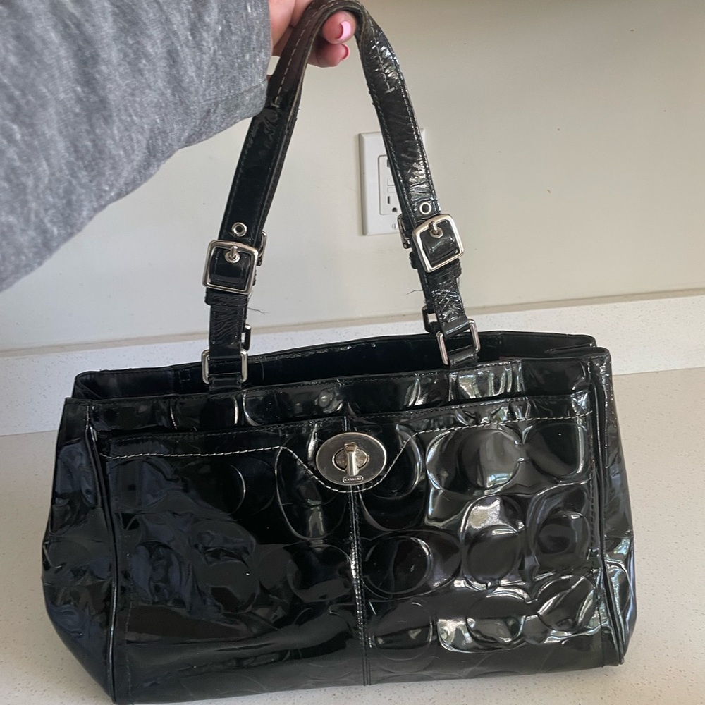 Coach Black Patent Leather Purse